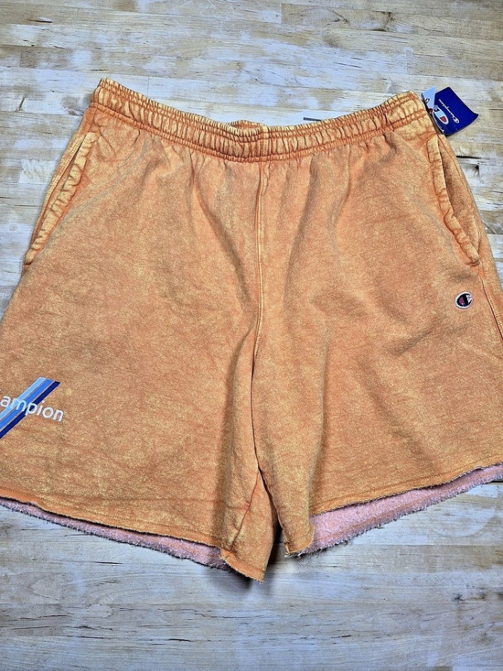Champion 7-Inch Mineral Dye Shorts Orange Large NWT